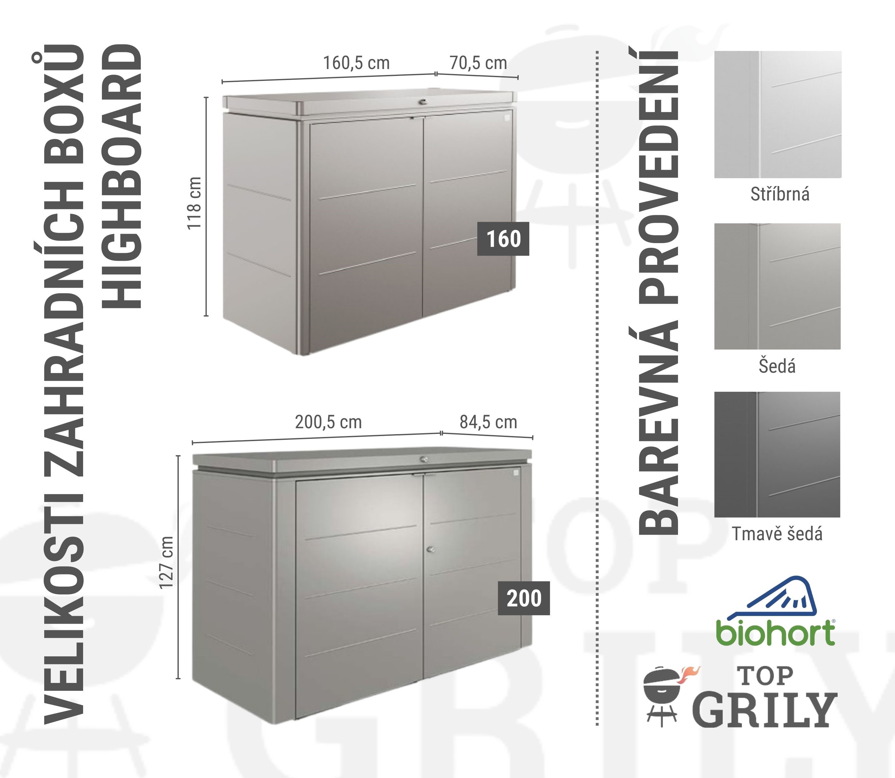 Zahradní úložné boxy Biohort HighBoard - informace Zahradní úložné boxy Biohort HighBoard - informace