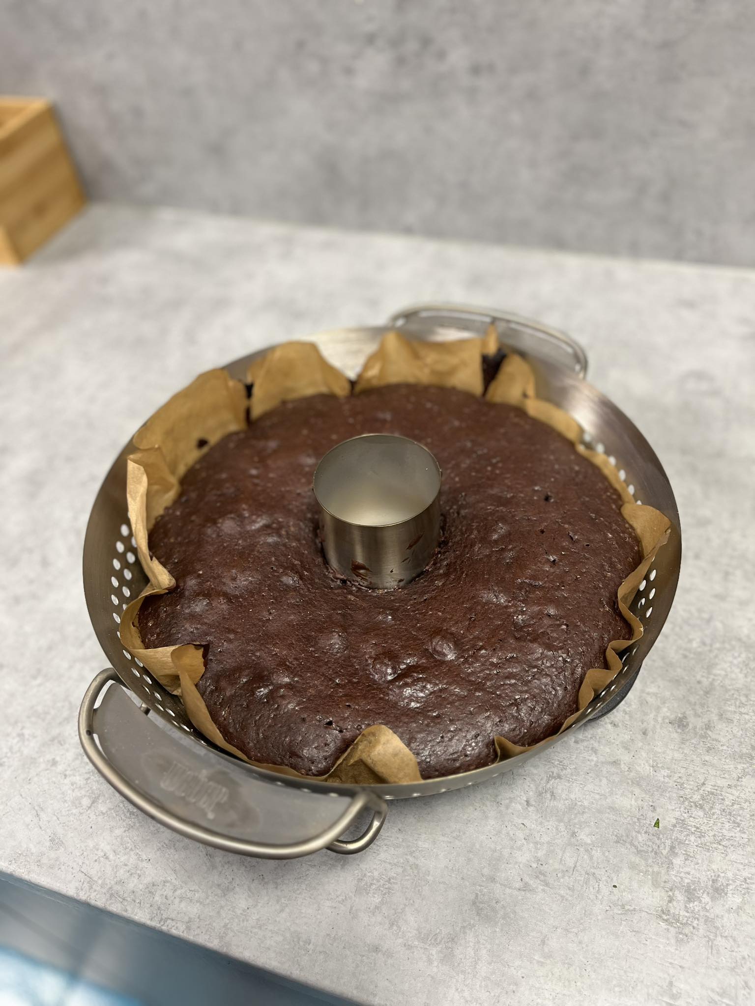 Čokoládový dort na grilu - ve formě