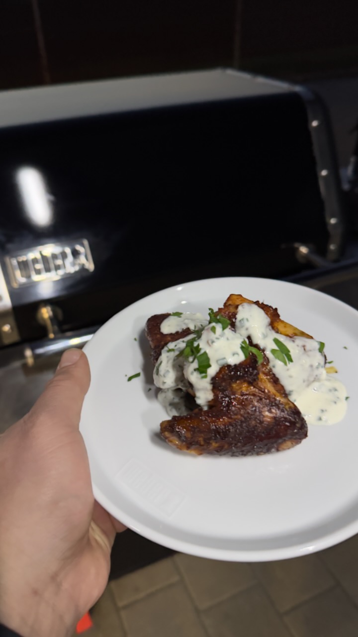 Buffalo Wings kuřecí křídla na talíři Buffalo Wings kuřecí křídla na talíři