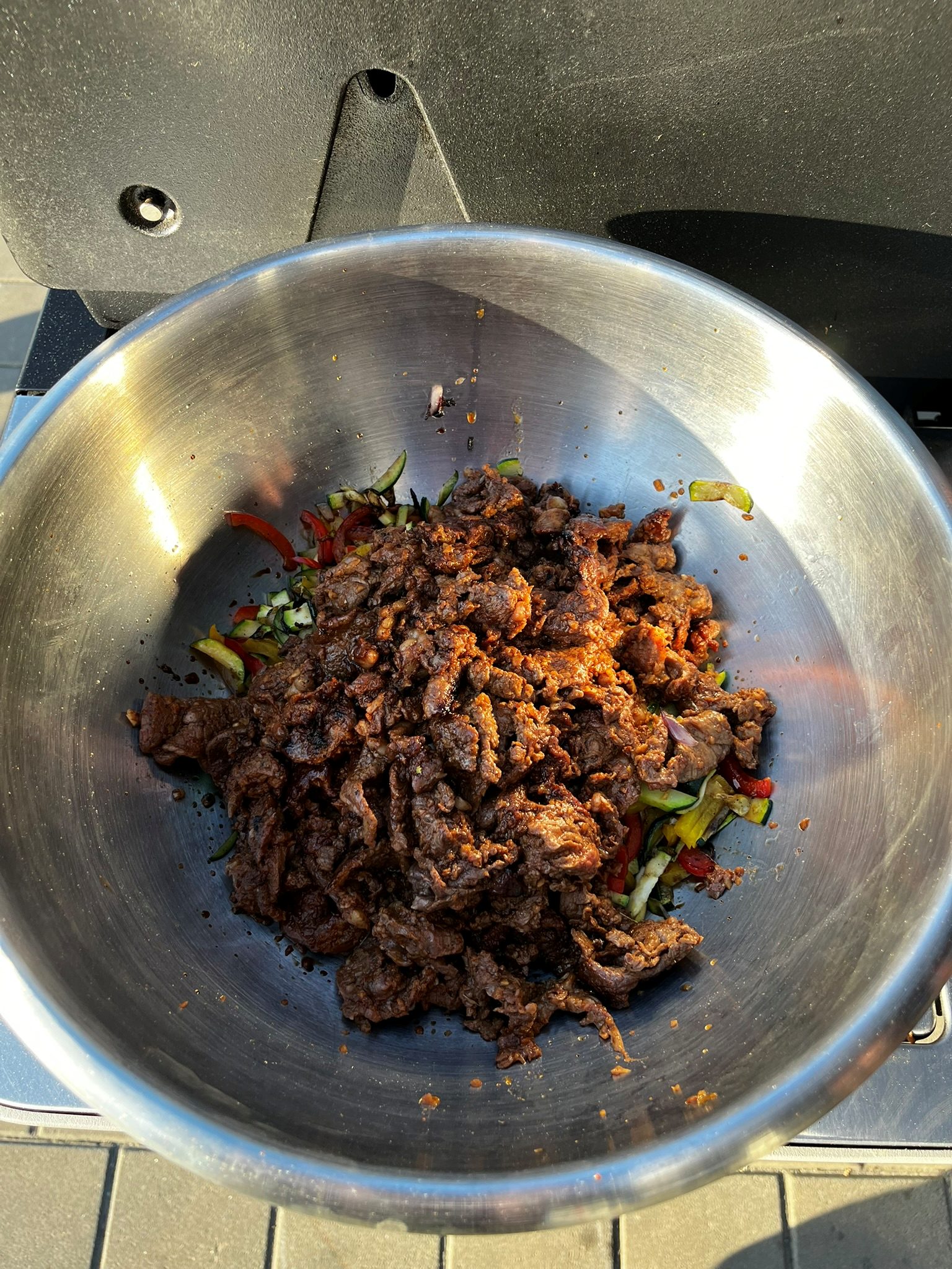 Korejské hovězí bulgogi - hotové maso