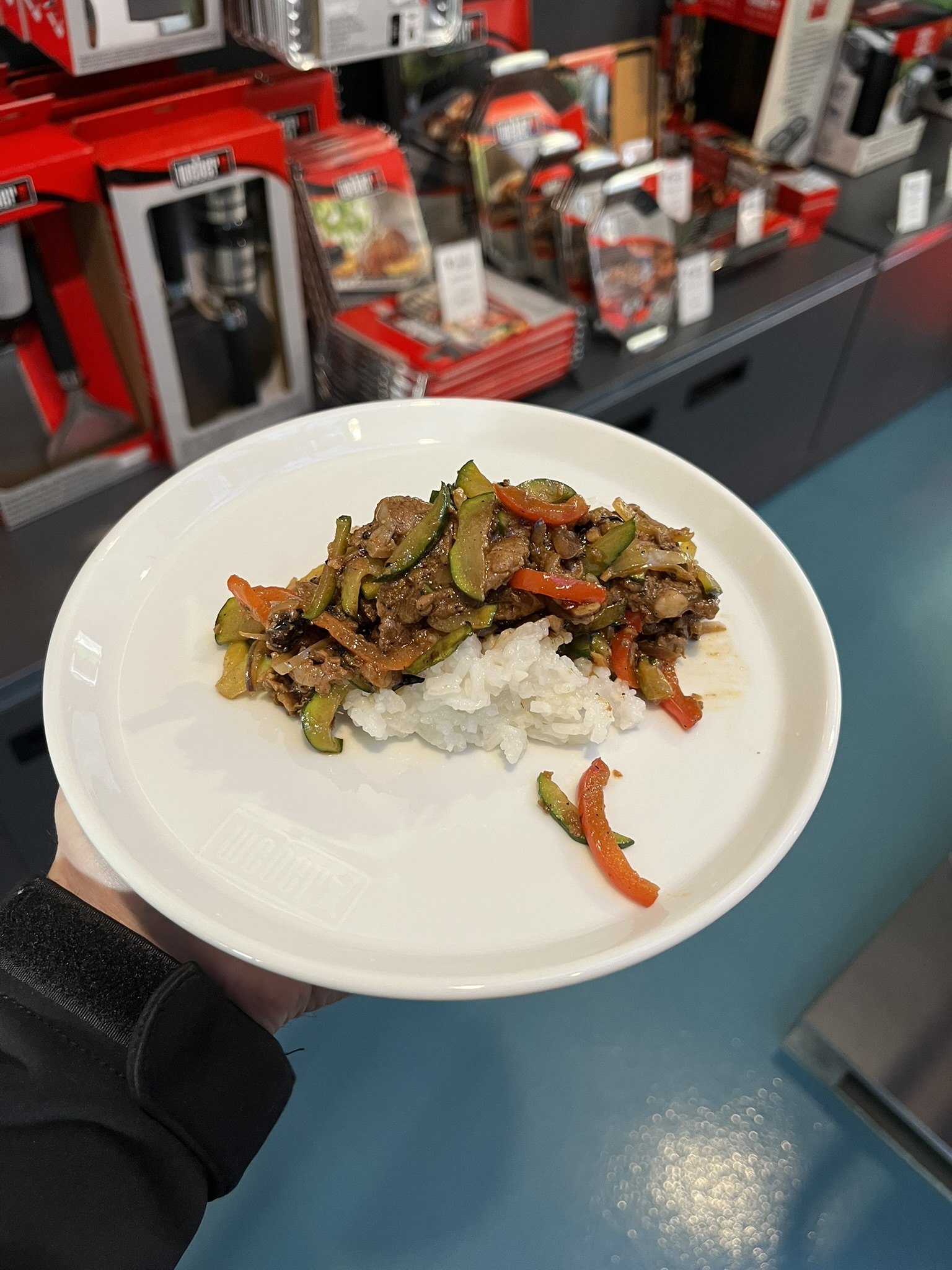 Korejské hovězí bulgogi - na talíři