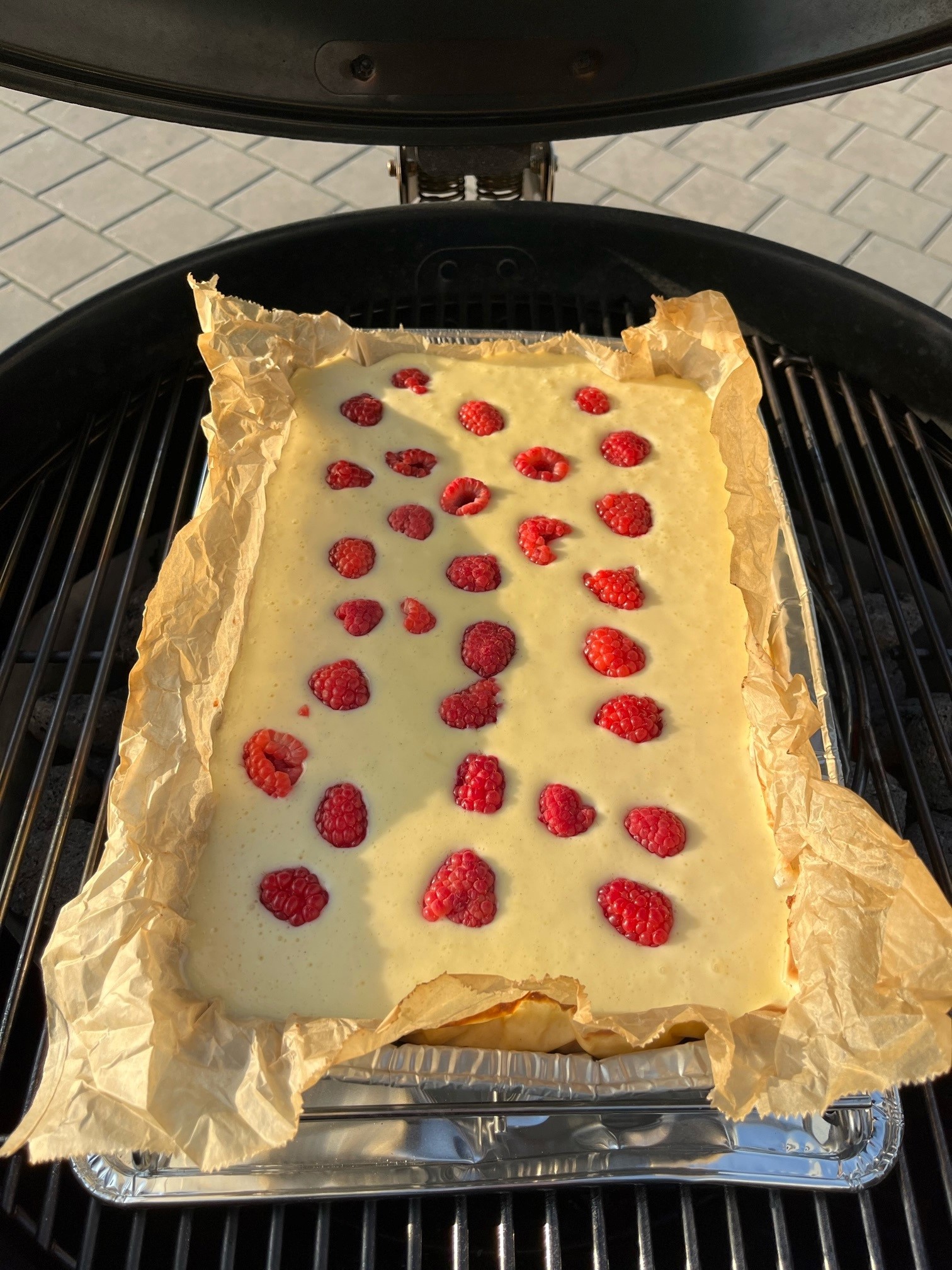 Cheesecake na grilu - pečení