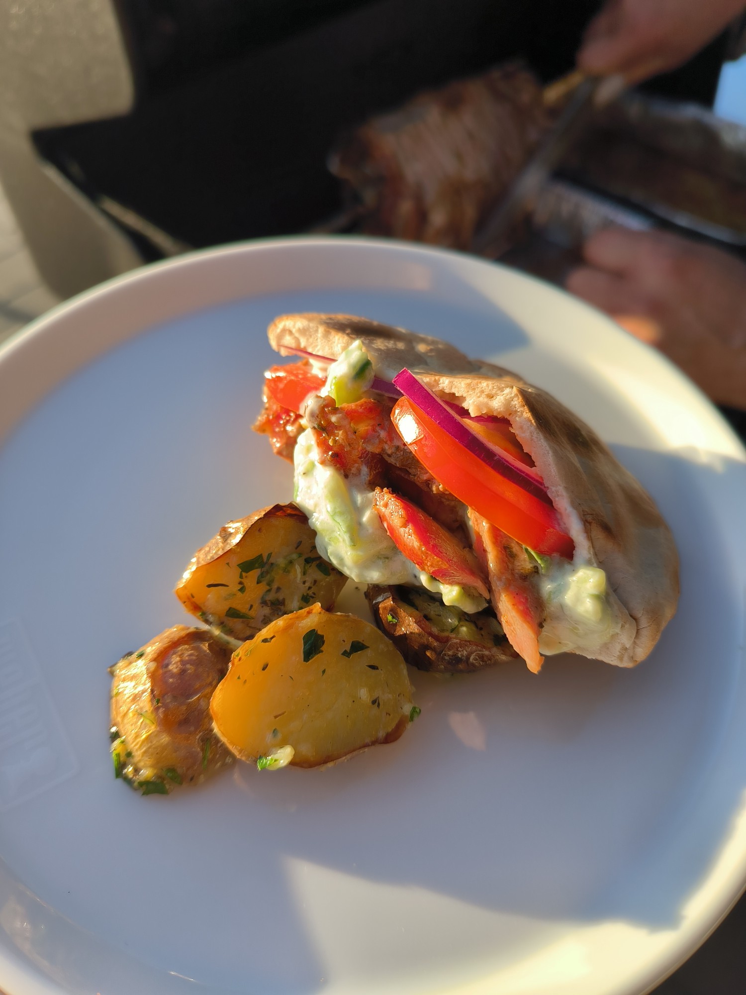 Vepřový gyros na grilu - gyros v pitě