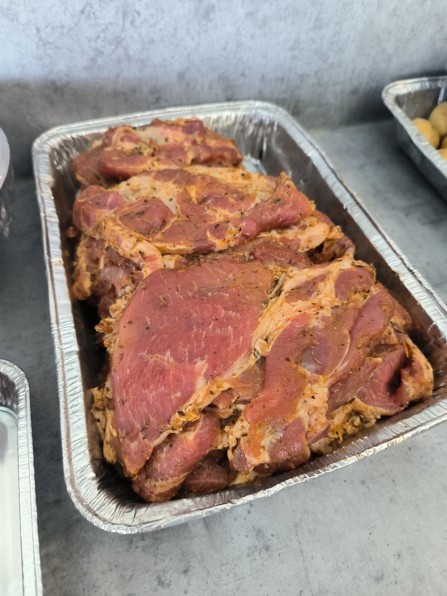 Vepřový gyros na grilu - marinování masa