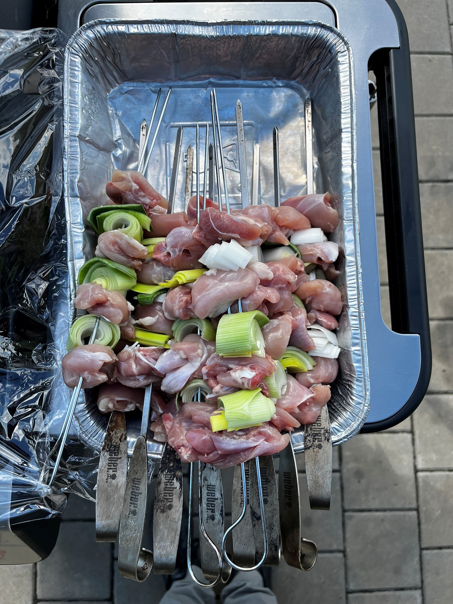 Japonske Yakitori kuřecí_špízy - připravené špízy