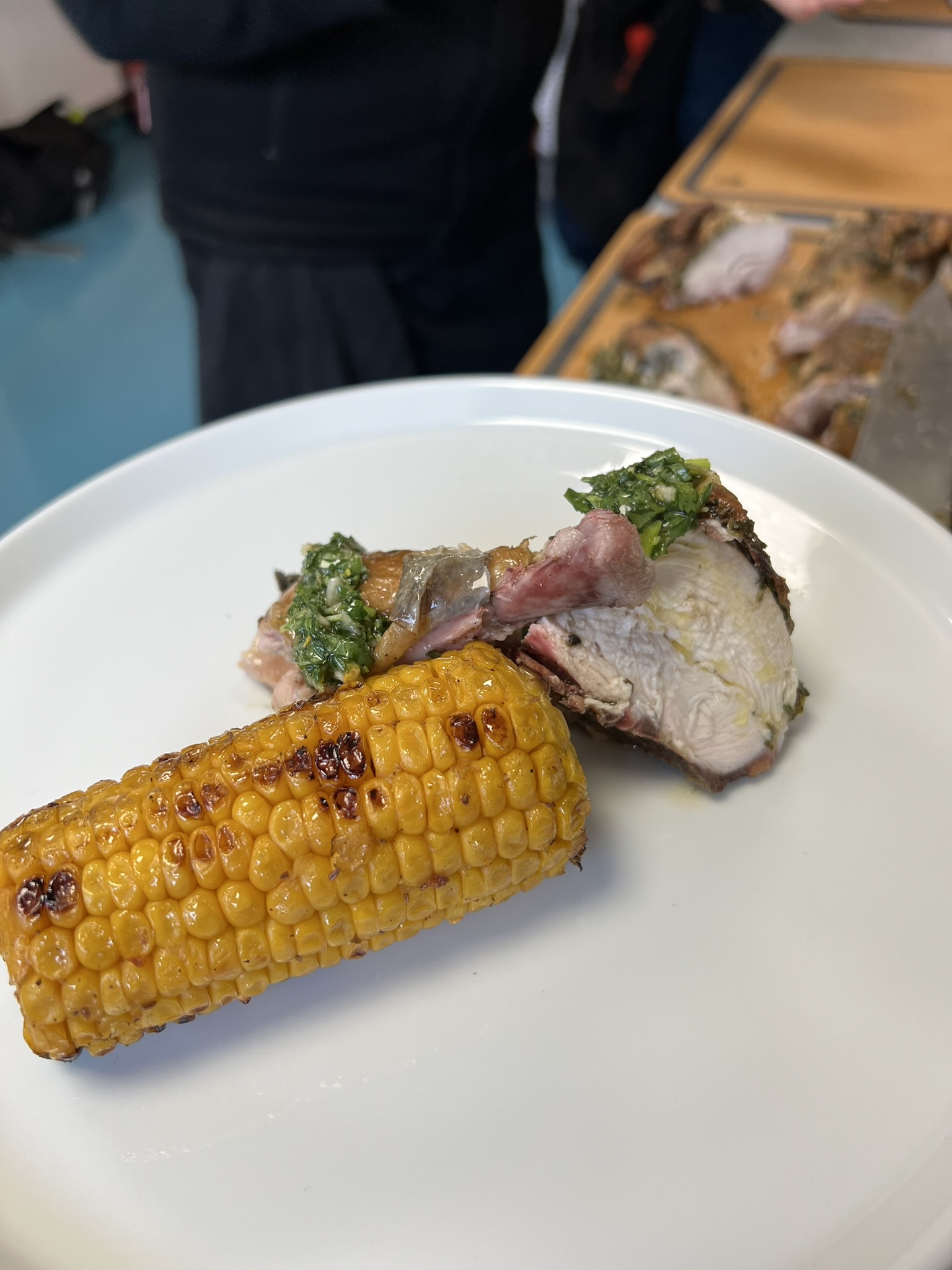 Kukuřice na grilu - na talíři
