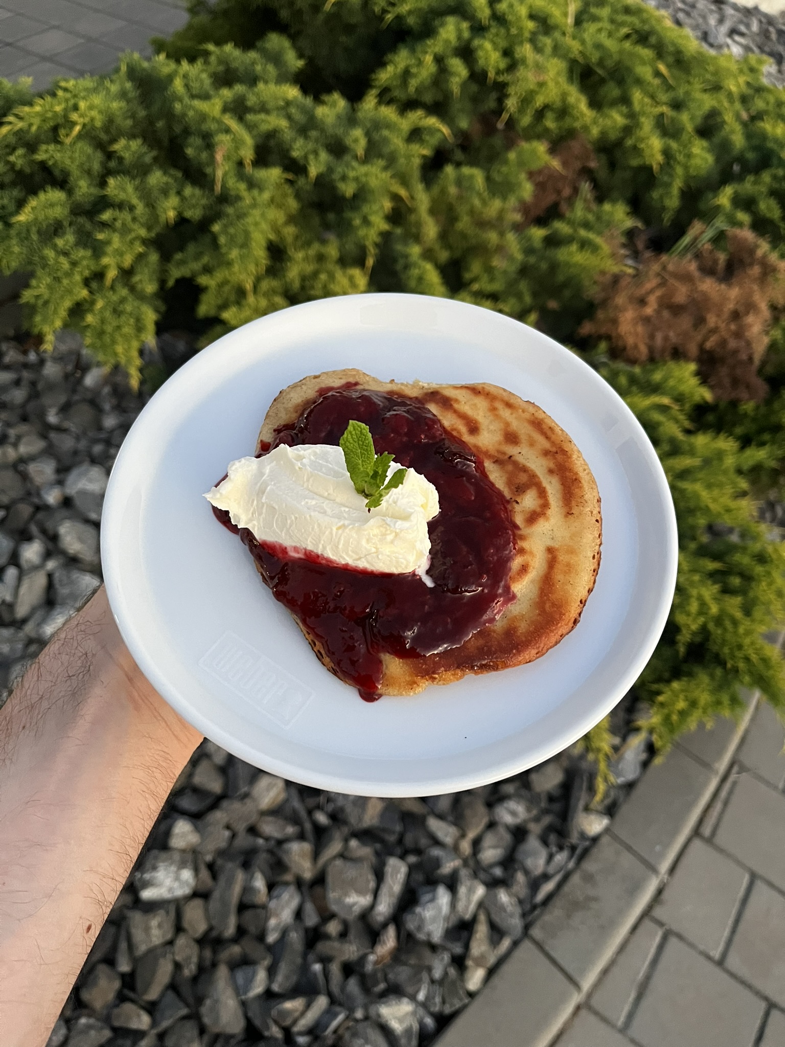 Rychlé lívance - recept s lesním ovocem - na talíři
