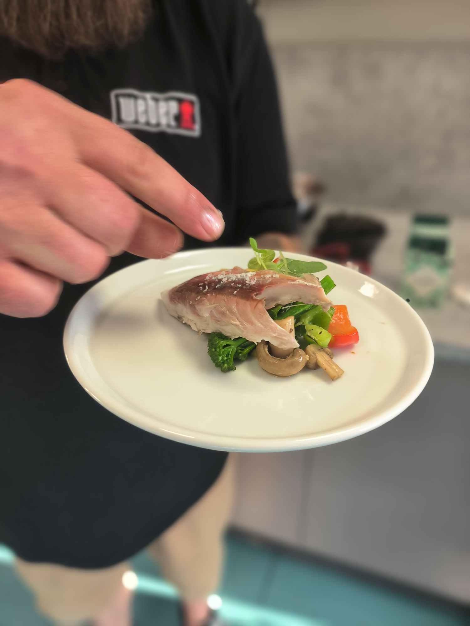 Grilovaná makrela - servírování Grilovaná makrela - servírování