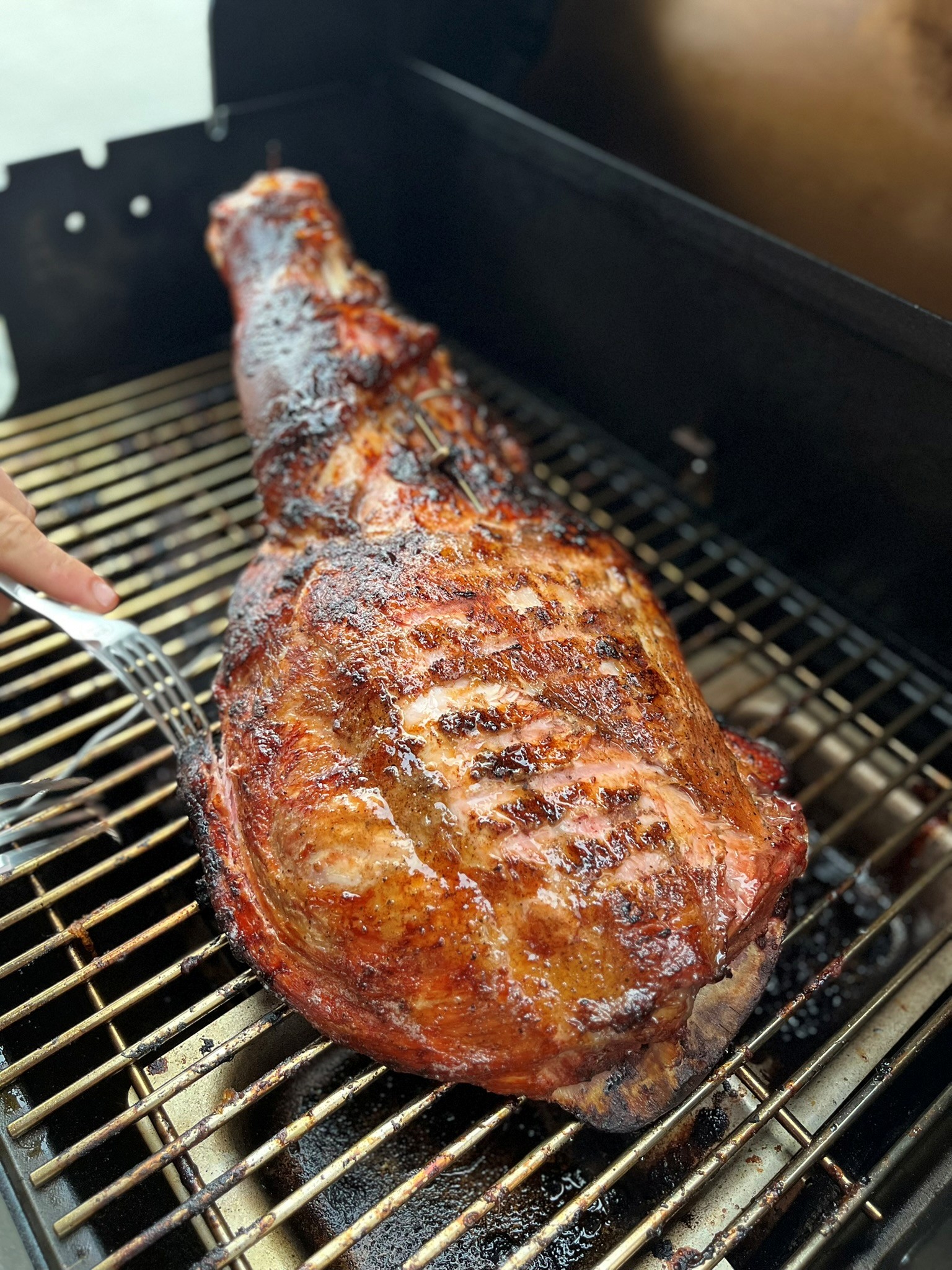 Grilovaná vepřová kýta - na grilu podruhé