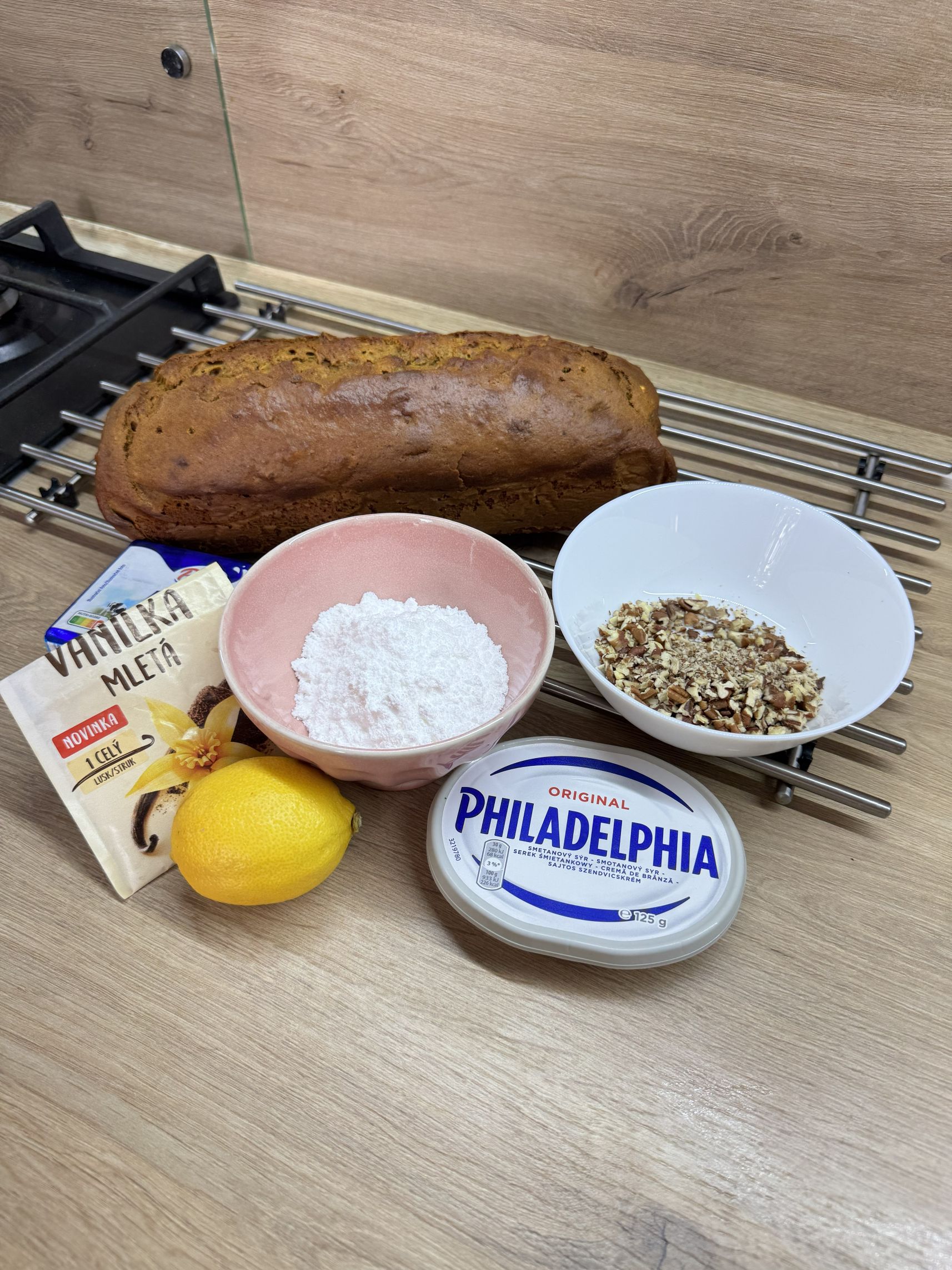 Dýňový chlebíček Pumpkin Spice - ingredience na krém Dýňový chlebíček Pumpkin Spice - ingredience na krém