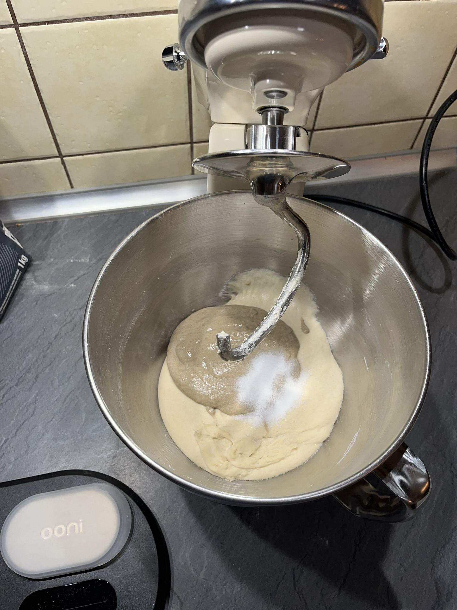 Domácí kváskový chleba pšenično-žitný - ingredience na těsto