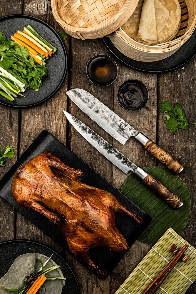 Forged VG10 - kuchařský nůž 20,5 cm s koženým pouzdrem Obrázek