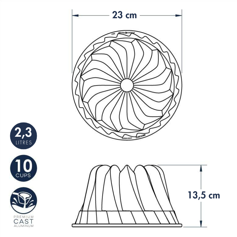 NW Forma na bábovku Kugelhopf 10 cup stříbrná Obrázek