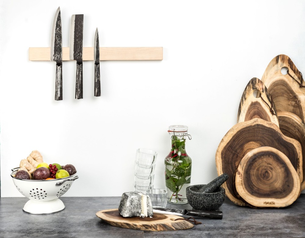 Style de Vie magnetická lišta na nože 50 x 5 cm, ořech Obrázek