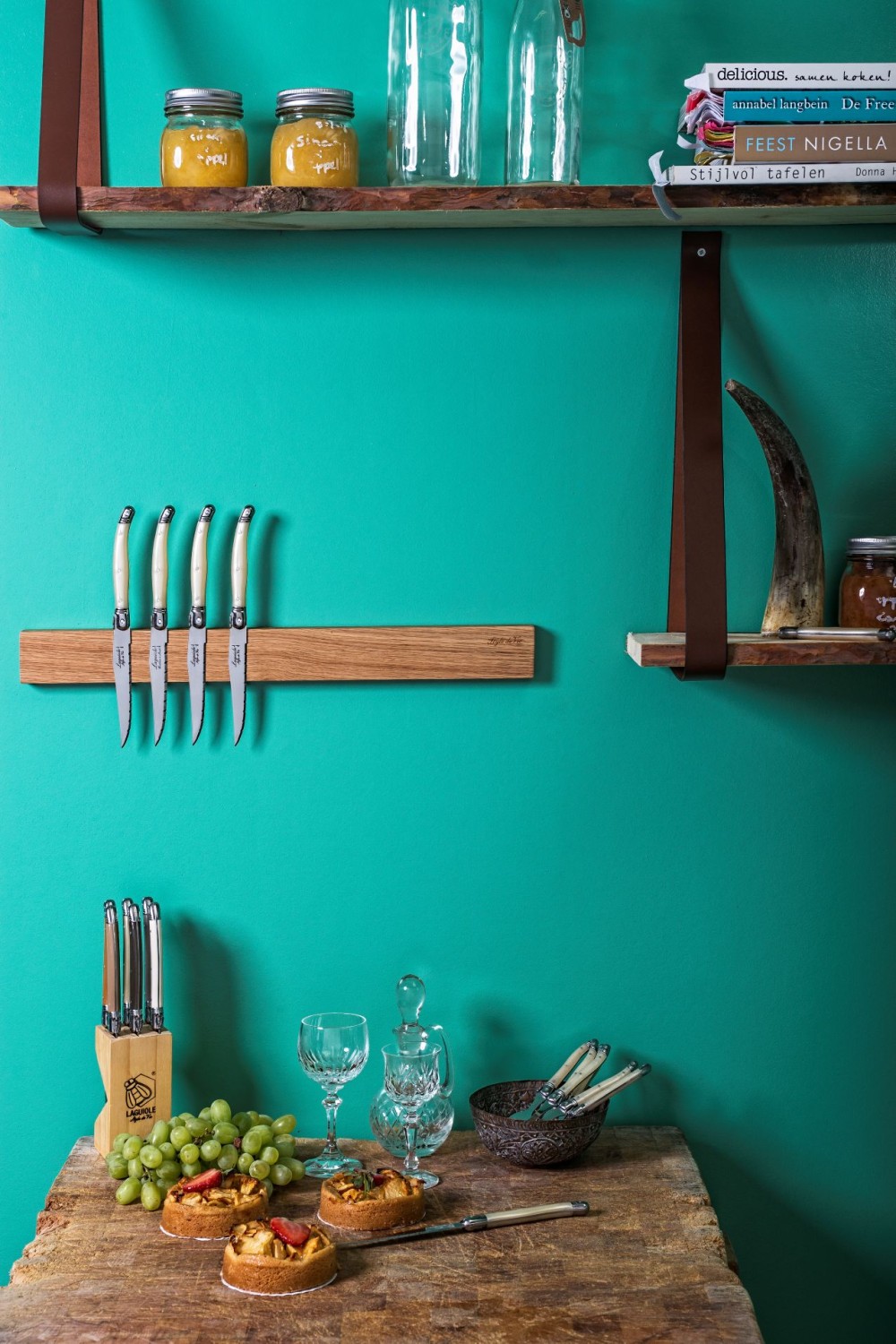 Style de Vie magnetická lišta na nože 50 x 5 cm, akácie Obrázek