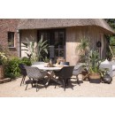 Luxusní zahradní jídelní stůl Provence dřevěný 150 cm - Vintage Brown