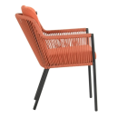 Cairo Rope provázková zahradní jídelní židle - Terracotta