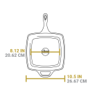 Čtvercová litinová grilovací pánev Lodge 26 cm