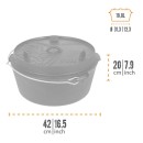 Petromax litinový kotlík Dutch Oven ft12 - 30 cm, 10,8 l