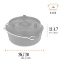 Petromax litinový kotlík Dutch Oven ft3 - 18 cm, 1,6 l