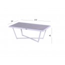 Konferenční stolek Luxor 124 x 64 cm - bílý