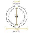 Litinová pánev Lodge 43 cm se dvěma madly