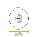 Litinová pánev Wok Lodge 35 cm