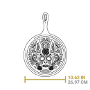 Litinová pánev na palačinky Lodge 26 cm - Xolo Sugar Skull