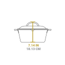 Litinový hrnec Lodge 4,7 l s poklicí a madlem