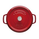 Litinový hrnec Staub 24 cm, višeň