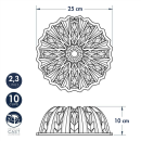 Nordic Ware forma na bábovku Crystal, 10 cup, zlatá