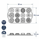 Nordic Ware forma na mini bábovky Premium, 12 formiček, zlatá