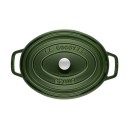 Oválný litinový hrnec Staub 31 cm, bazalka