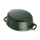 Oválný litinový hrnec Staub 31 cm, bazalka
