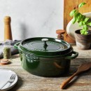 Oválný litinový hrnec Staub 31 cm, bazalka