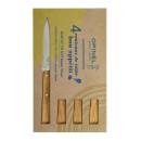 Steakové nože Opinel, 4ks, oliva