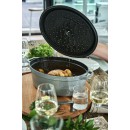 Oválný litinový hrnec Staub 31 cm, šedý