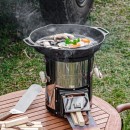 Petromax litinová pánev se dvěma úchyty a kamna Rocket Stove