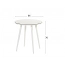 Zahradní stolek Sophie Studio průměr 66 cm, výška 70 cm - bílý