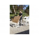 Sklopný zahradní stůl Sophie Bistro Teak 110 x 70 cm - bílý