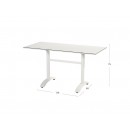 Sklopný zahradní stůl Sophie Bistro 138 x 68 cm - bílý