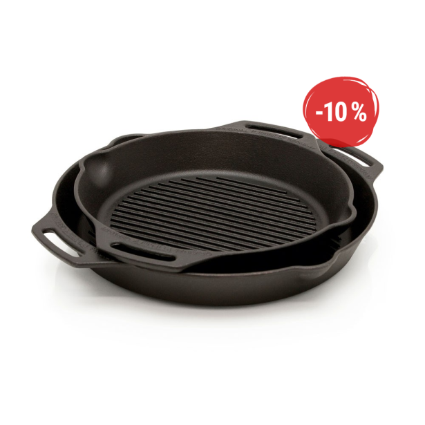 Petromax grilovací litinová pánev se dvěma úchyty gp35h - 35 cm