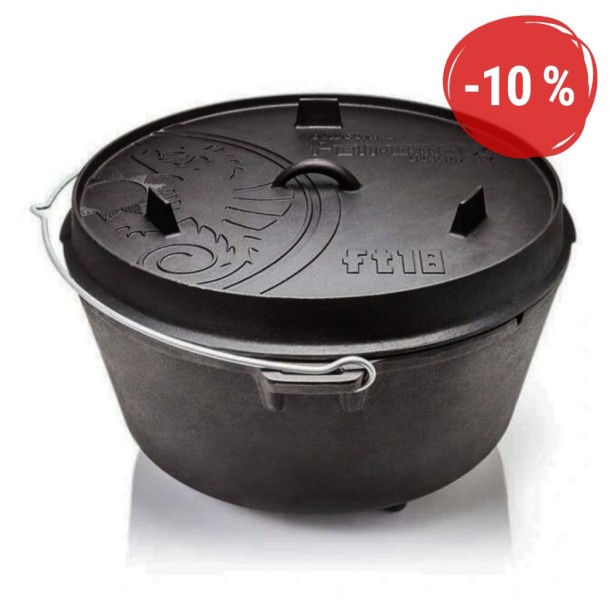 Petromax litinový kotlík Dutch Oven s nožičkami ft18 - 34 cm, 16,1 l