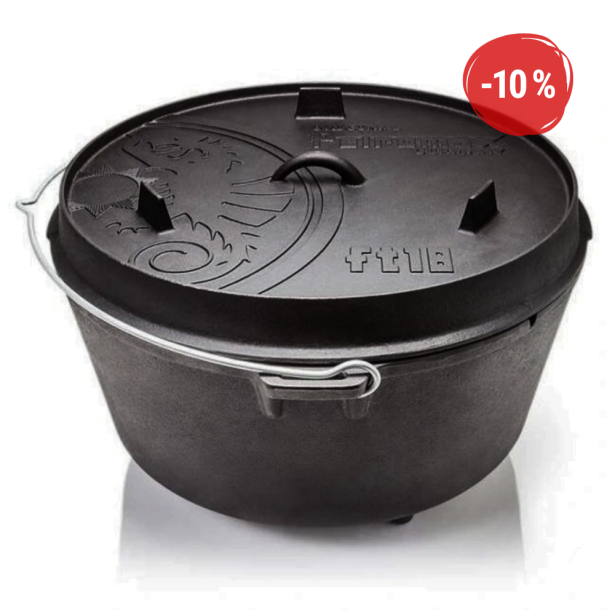 Petromax litinový kotlík Dutch Oven s nožičkami ft18 - 34 cm, 16,1 l