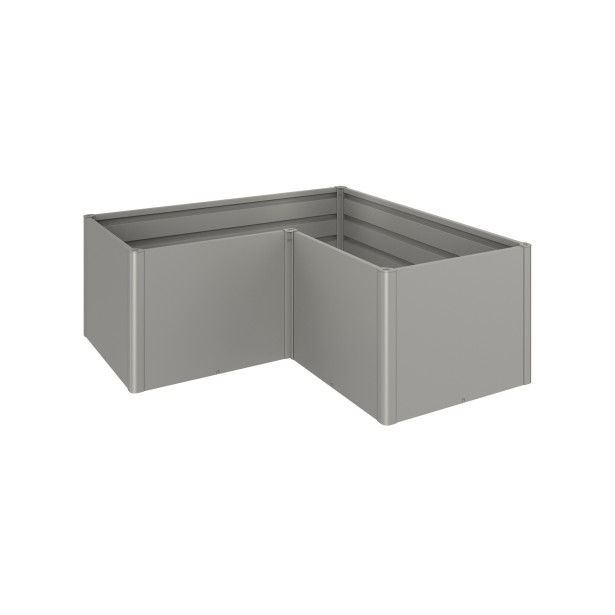 Vyvýšený záhon tvaru L - 2 x 1 m, šedý
