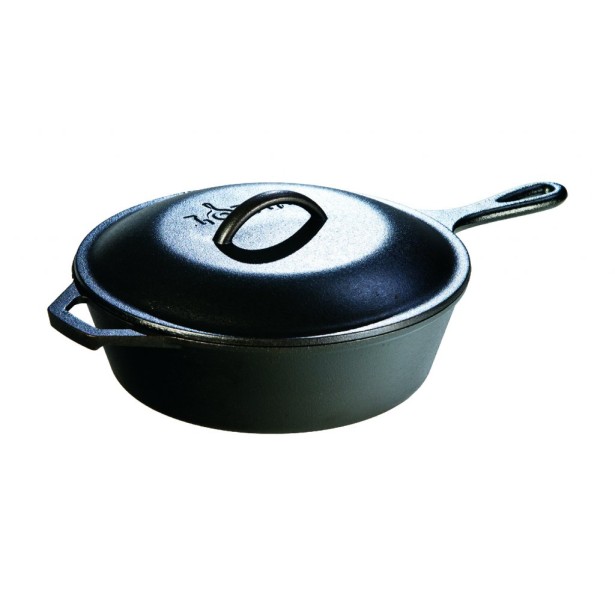 Hluboká litinová pánev Lodge 26 cm s poklicí