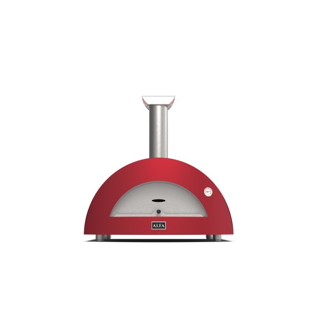 Pec na pizzu na dřevo Alfa Forni – 3 Pizze, červená