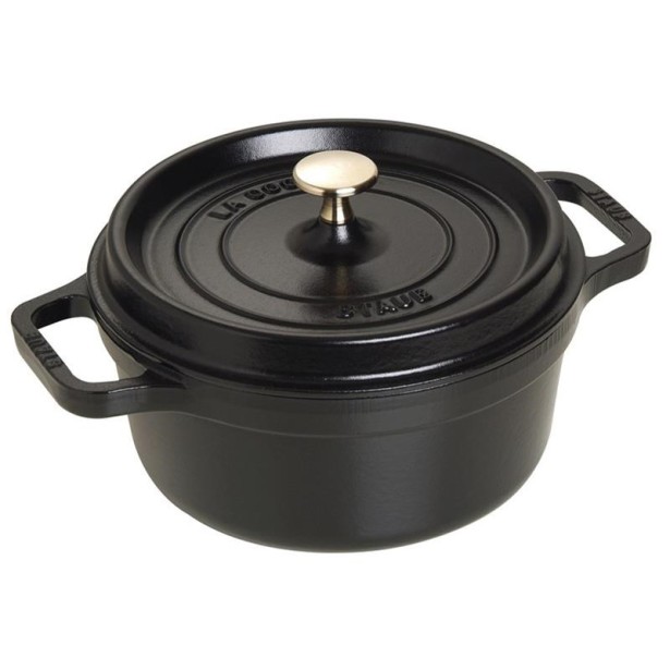 Litinový hrnec Staub 22 cm, černý