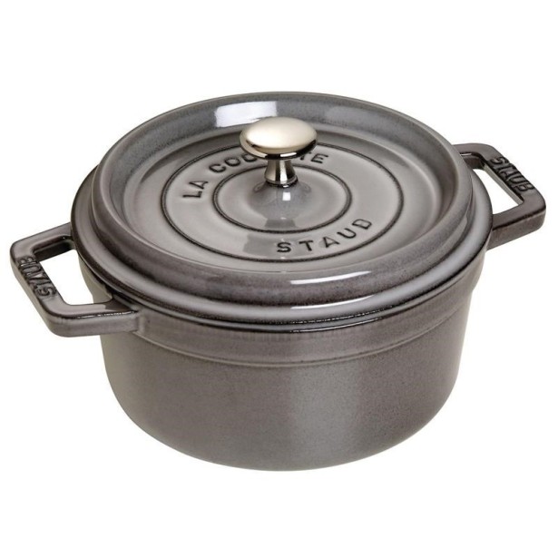 Litinový hrnec Staub 22 cm, šedý