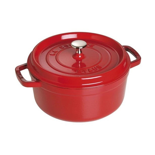 Litinový hrnec Staub 26 cm, višeň